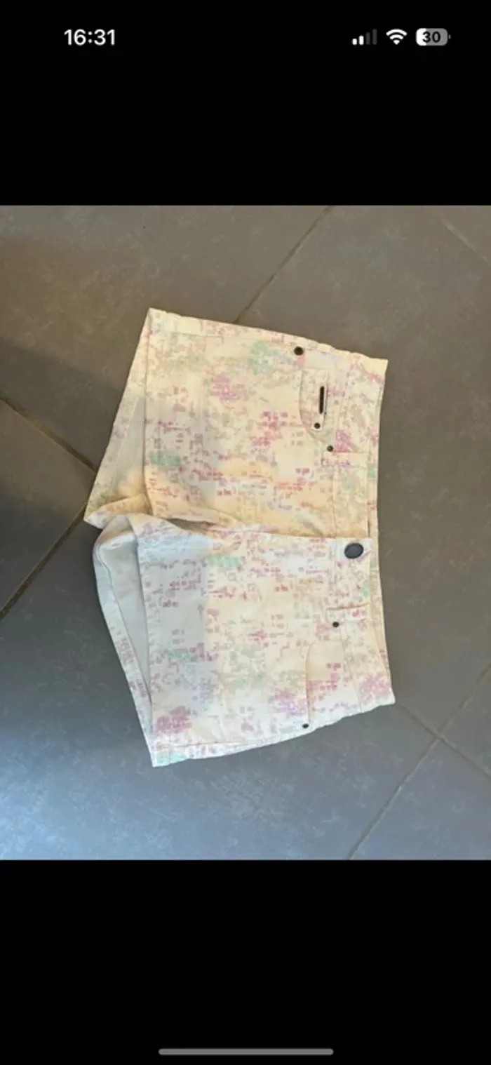 Short blanc été en jeans