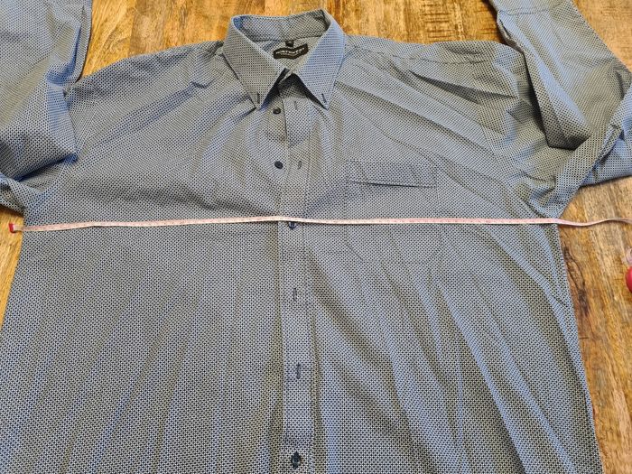 Chemise bleu marine grise avec motif  XXL 45-46 - photo numéro 5