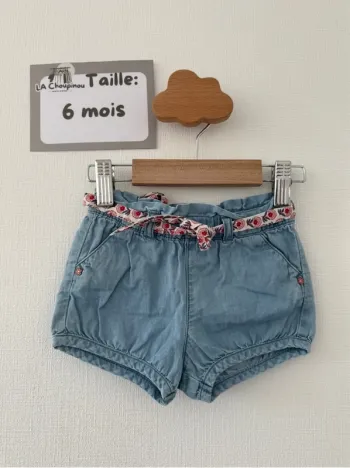 Short bleu - taille 6 mois 🌸