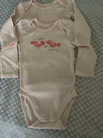 2 bodies Tex manches longues 9 mois