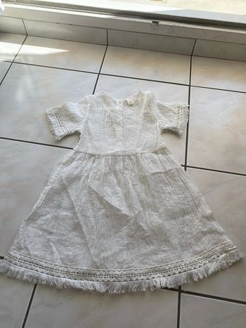 Robe blanche fille  5 ans