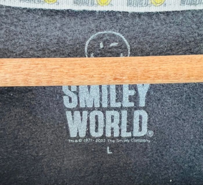Sweat manches longues femme gris Taille L Smiley - photo numéro 3