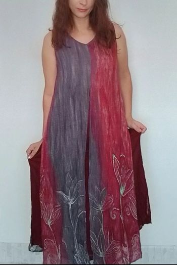 Robe d été longue ethnique casual taille 40