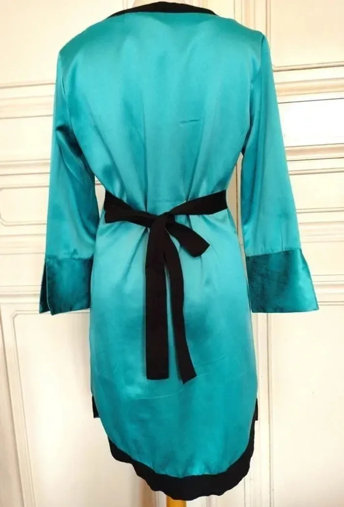 Almatrichi Robe Soirée Satinée Aqua T L - photo numéro 2