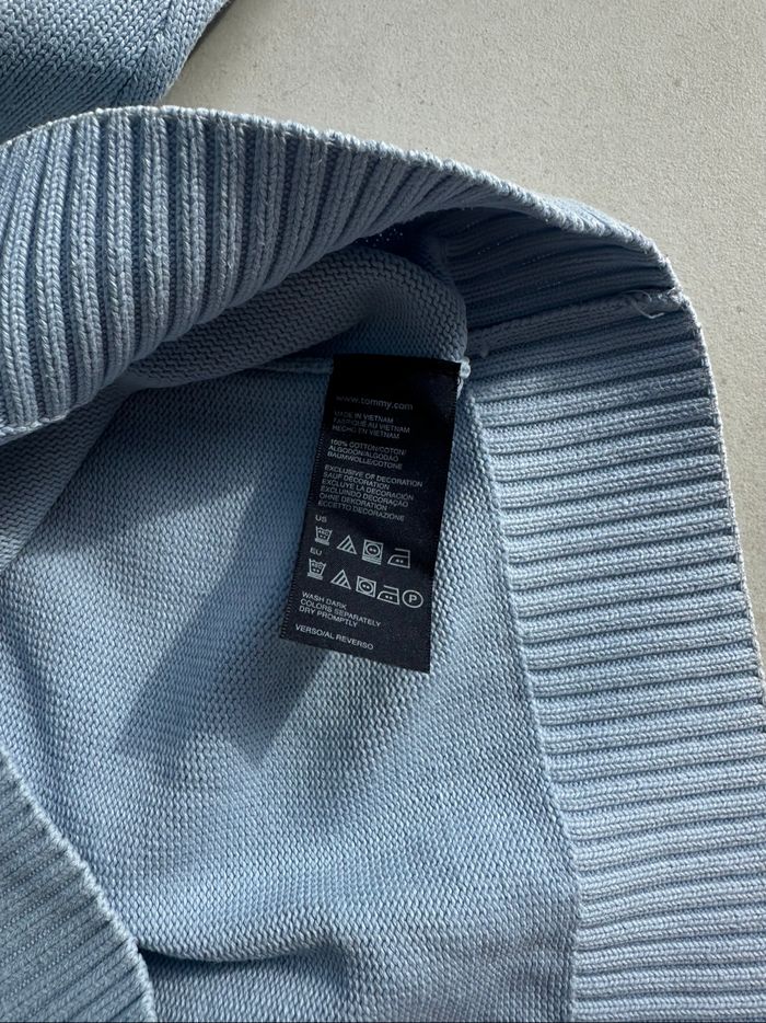 Pull Tommy Hilfiger bleu clair col rond taille XL 👕 - photo numéro 8