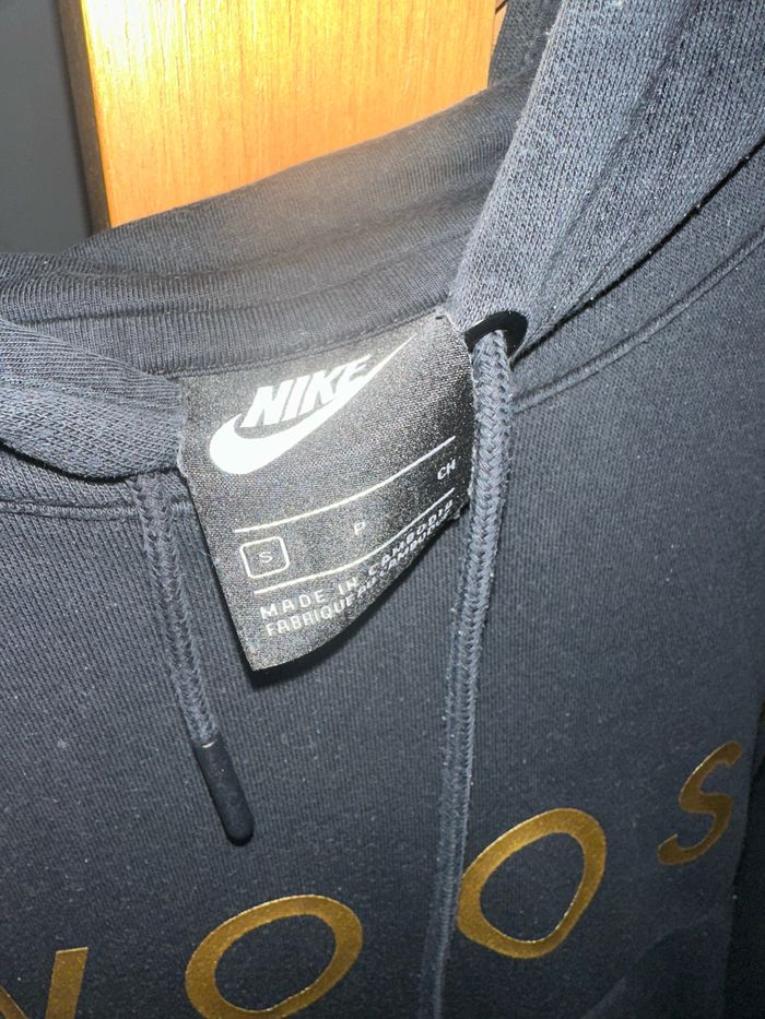 Jogging ensemble, pantalon et Sweat à capuche, noir et doré Nike, taille S mixte - photo numéro 2