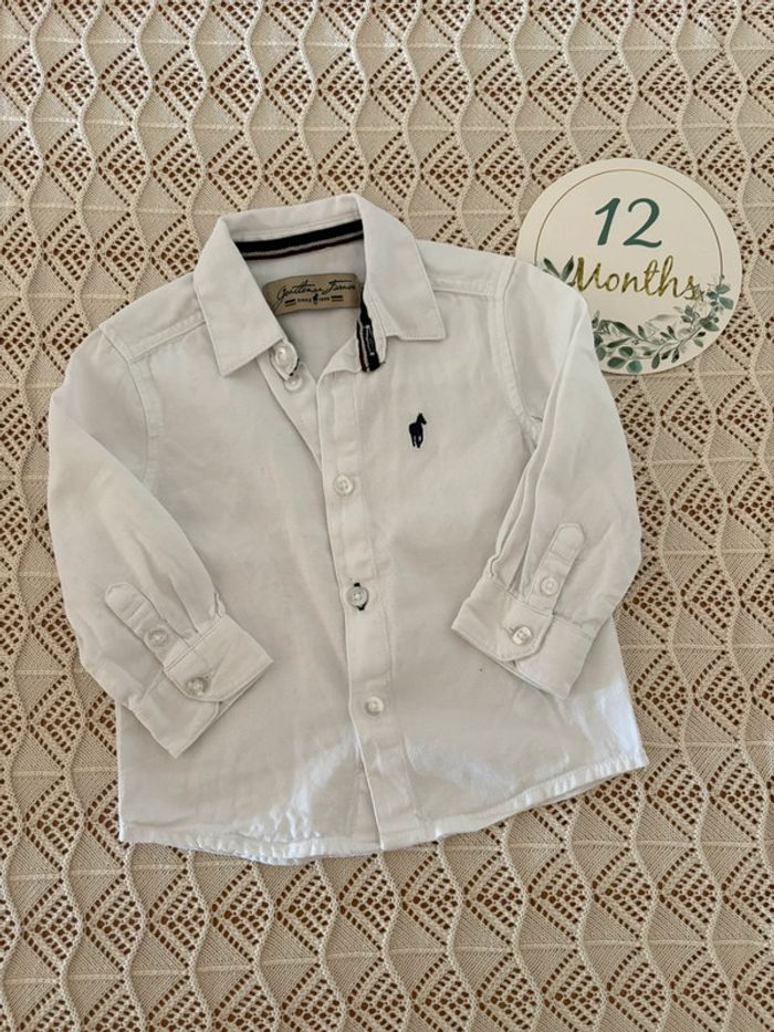 Chemise blanche 12 mois