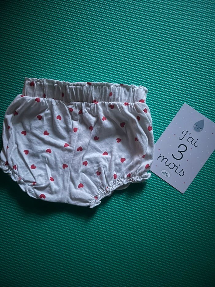 Short bloomer cœur mes petits cailloux 3M - photo numéro 3