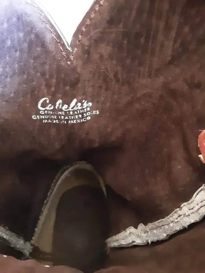 Vrai cowboy boots fille en cuir T. 3 US (EU 33) Rose et marron - photo numéro 6