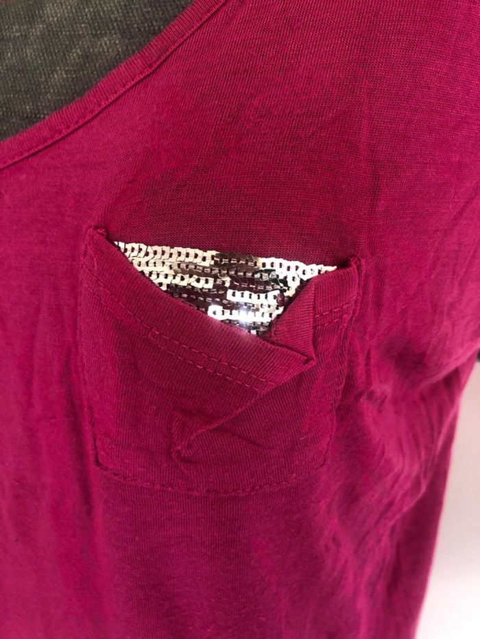 T-shirt rose fuchsia  38 - photo numéro 2