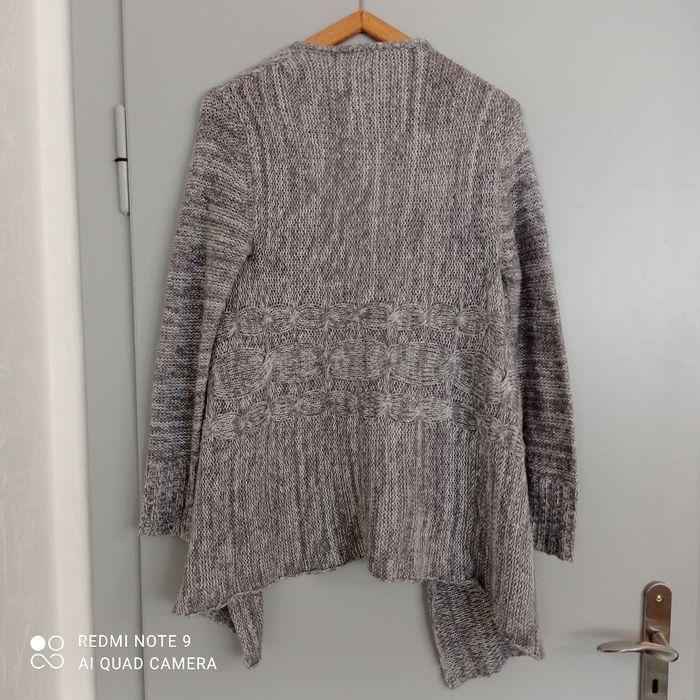 Gilet gris beige asymétrique t36 - photo numéro 6