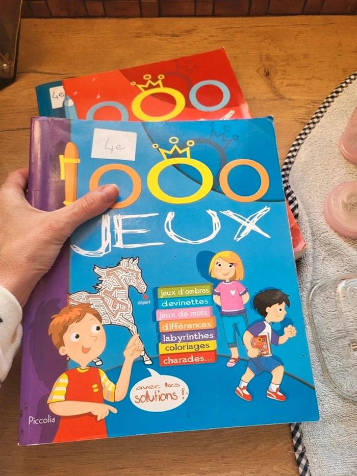 Lot de 2 gros livres de 1000 jeux et coloriages - photo numéro 2