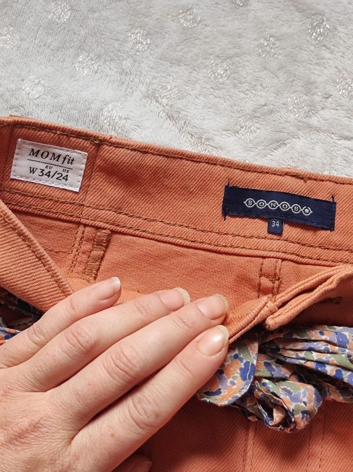 Jean mom fit saumon taille 34 - photo numéro 3