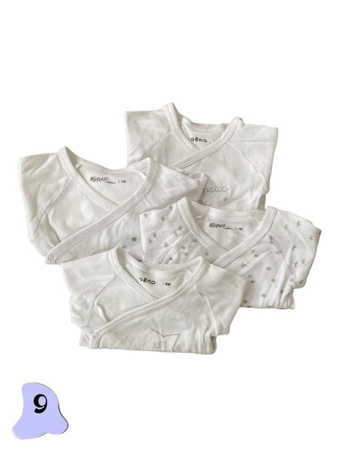 Lot de 4 bodies - Gémo | 9 mois - photo numéro 2