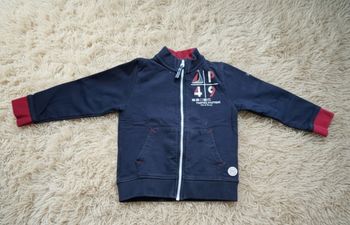​⚓ Veste Zippée Marine & Bordeaux - Terre de Marins - 4 ans