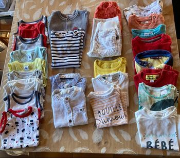 Lot bébé 6 mois garçon été ( environ 54 vêtements)