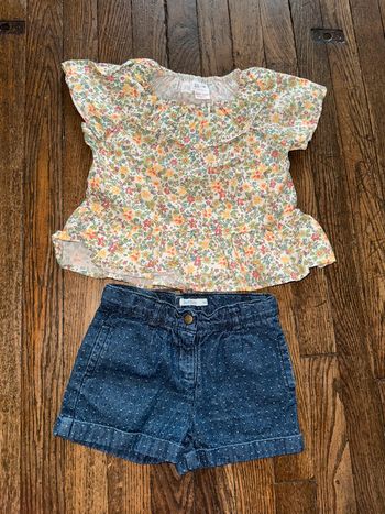 Blouse Zara et short Bout’chou  12 mois