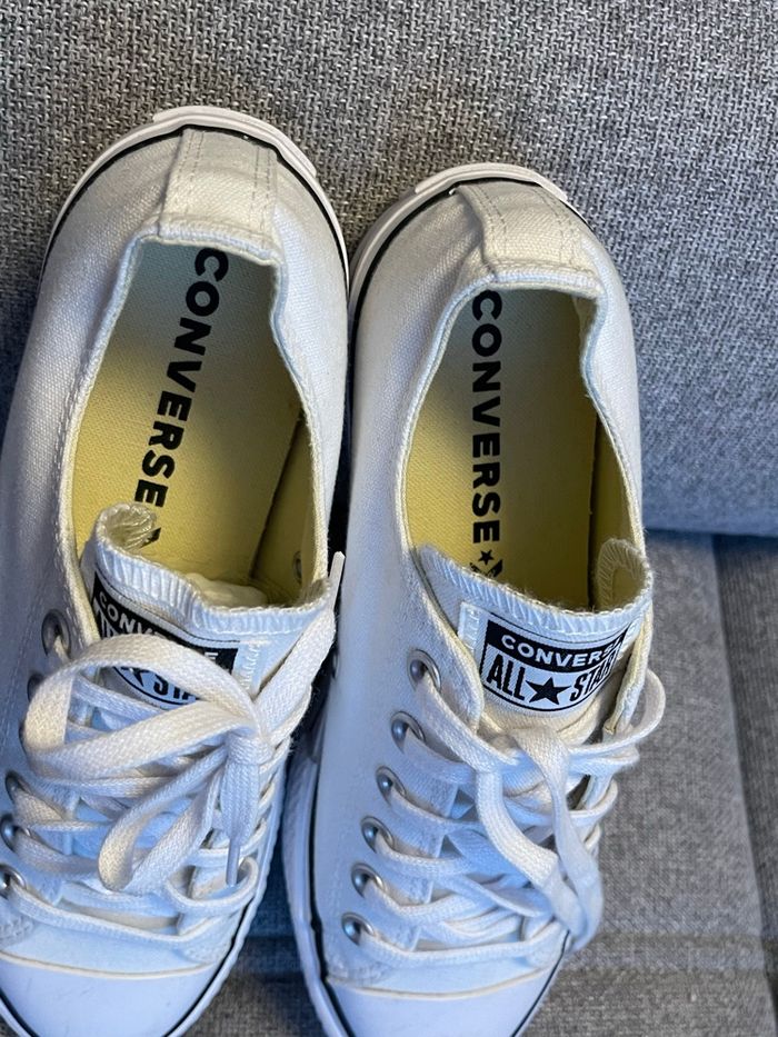 Converse blanche plate-forme 39 / très bon état - photo numéro 6