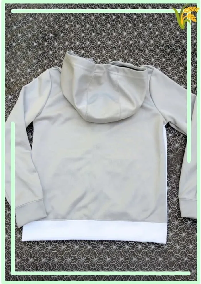 🧥 Veste à capuche Nike Tape Poly FZ HD – Gris/Blanc - photo numéro 4