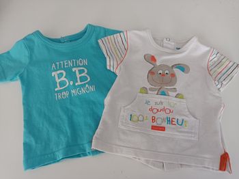 T-shirts manches courtes taille 3 mois