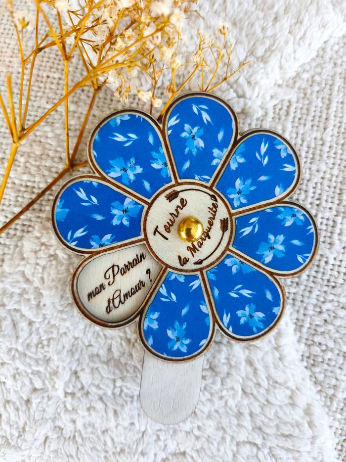 pâquerette  tournante "Veux-tu être mon parrain?" - photo numéro 4