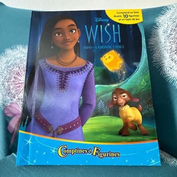 Disney Wish livre +10 figurines + tapis de jeu