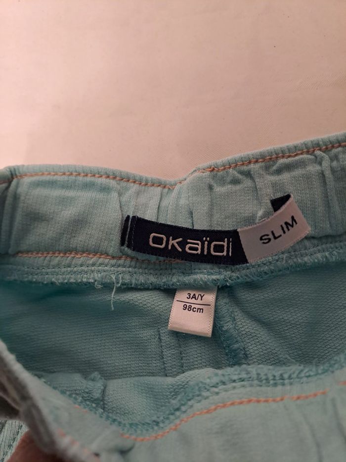 Short molleton léger bleu 3A Okaidi - Neuf - photo numéro 2