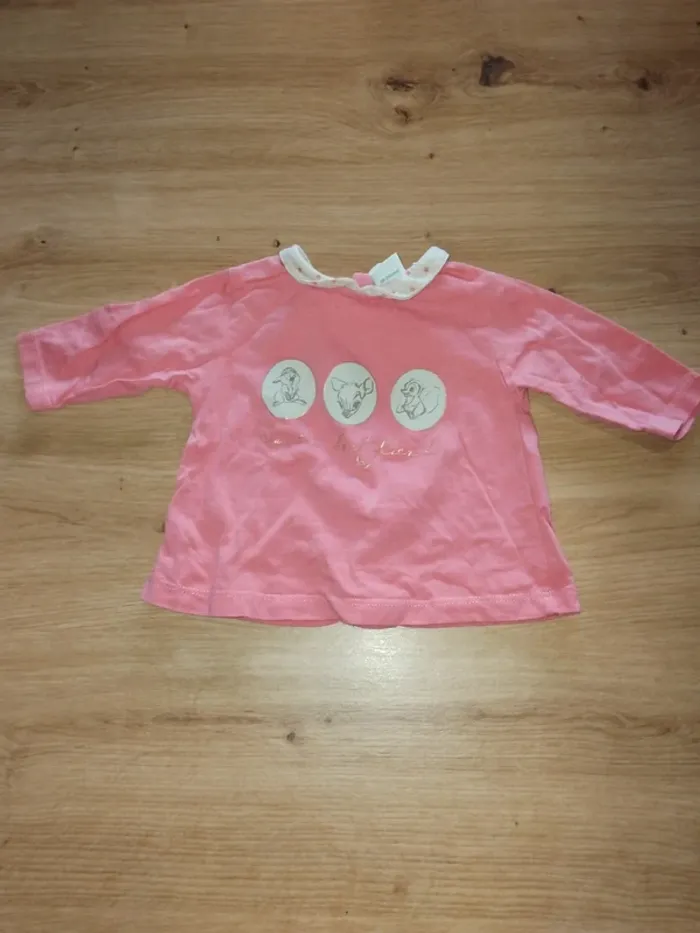 Lots 2 T-shirt a manche longue fille taille 1 mois - photo numéro 2