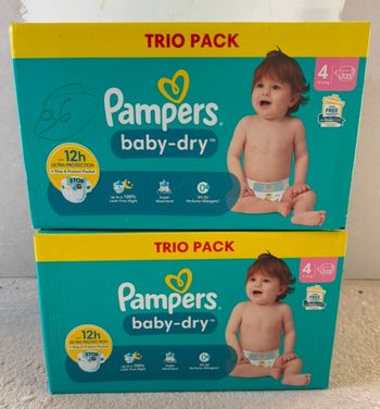 270 couches Pampers baby dry taille 4