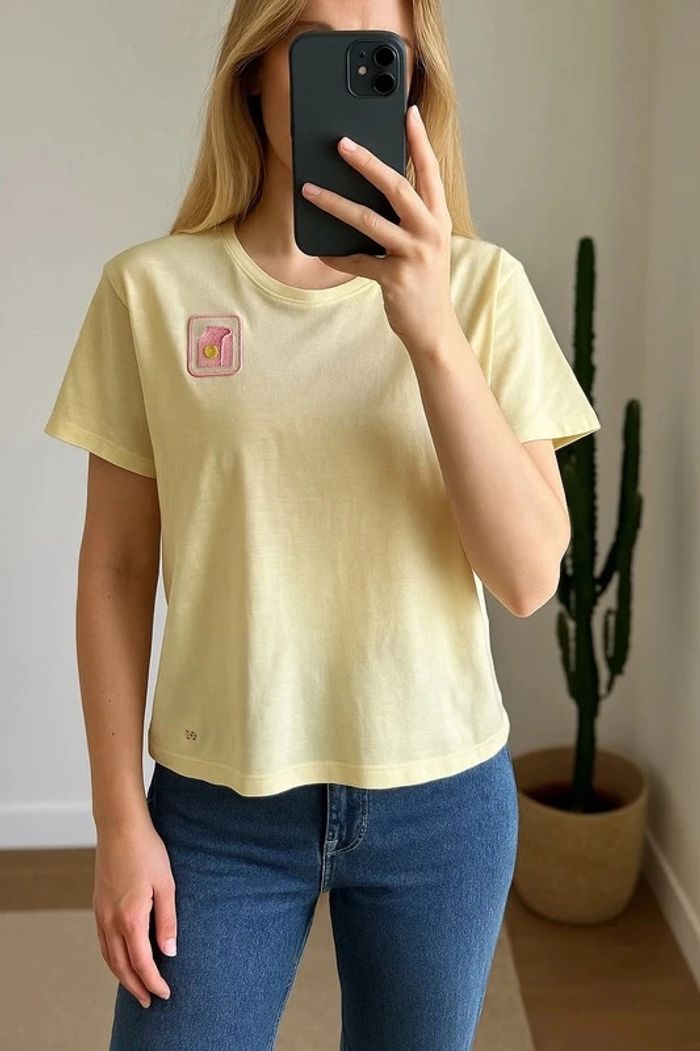 🧃T-shirt motif smiley milk Des Petits Hauts Paris taille S – taille oversize - photo numéro 2