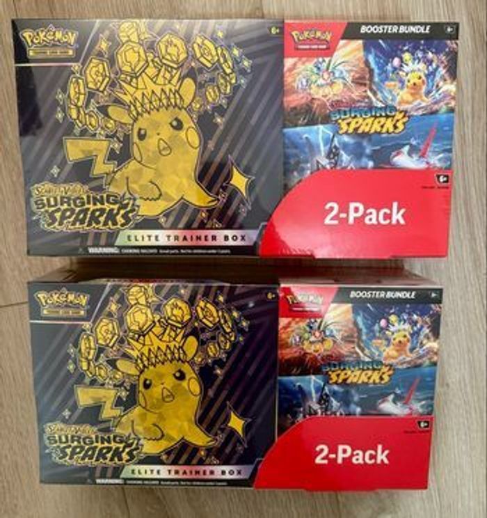 3 Pack ETB + Bundle Étincelles Déferlantes Pokémon - photo numéro 7