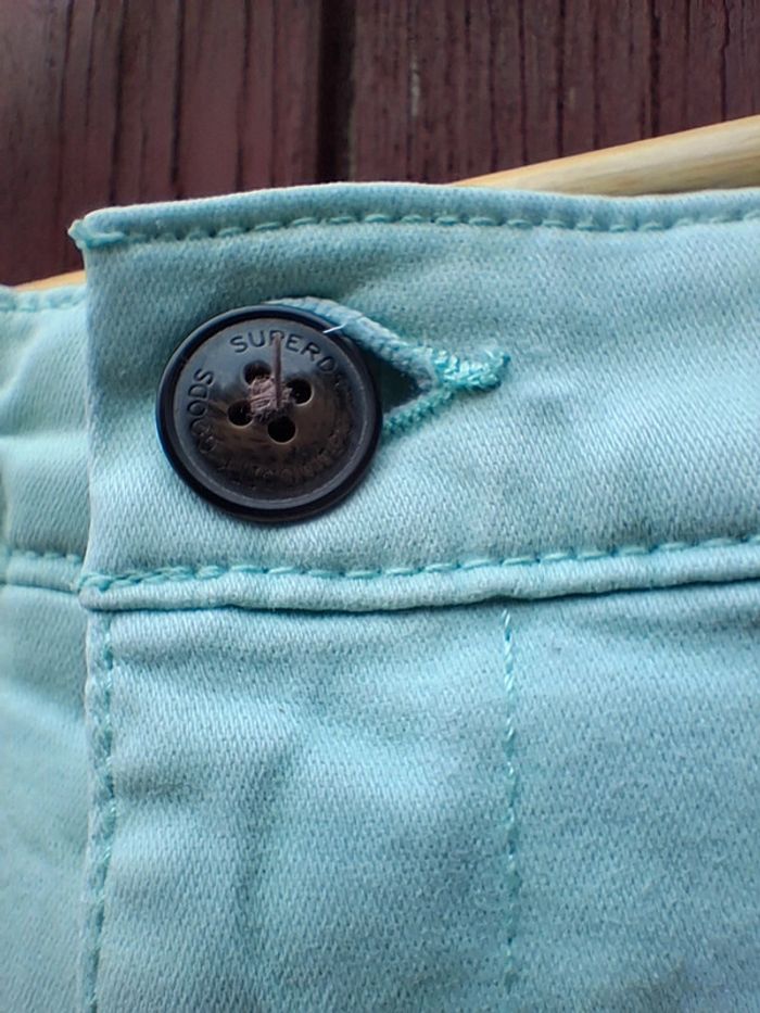 Short court bleu turquoise Superdry taille M - photo numéro 5