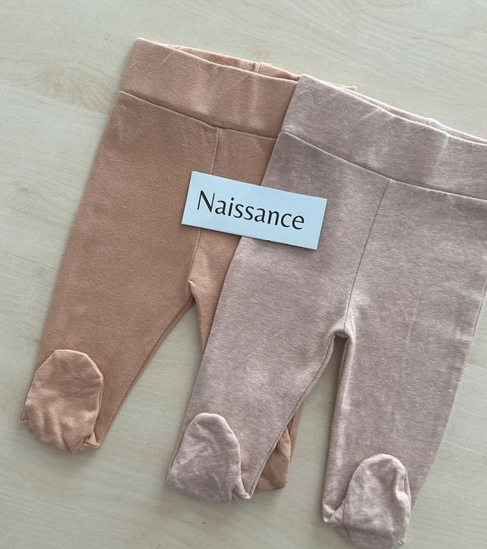 Lot de 2 leggings à pieds 50 cm - photo numéro 3