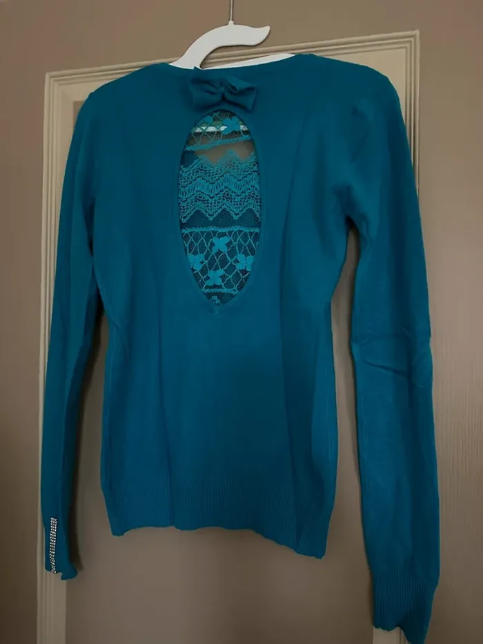 Pull turquoise