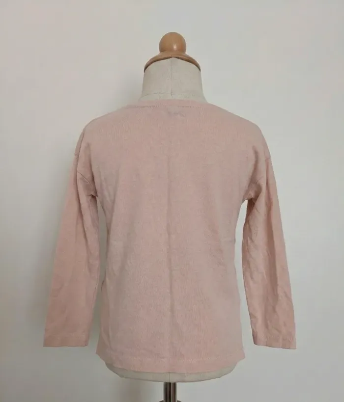 T-shirt Vertbaudet Rose "Cute Rabbit" avec Pompon - 3 Ans - (Taché) - photo numéro 2