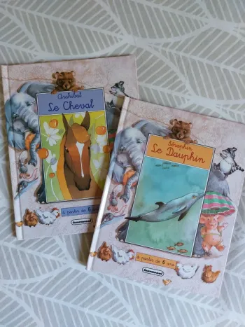 Lot de 2 livres animaux