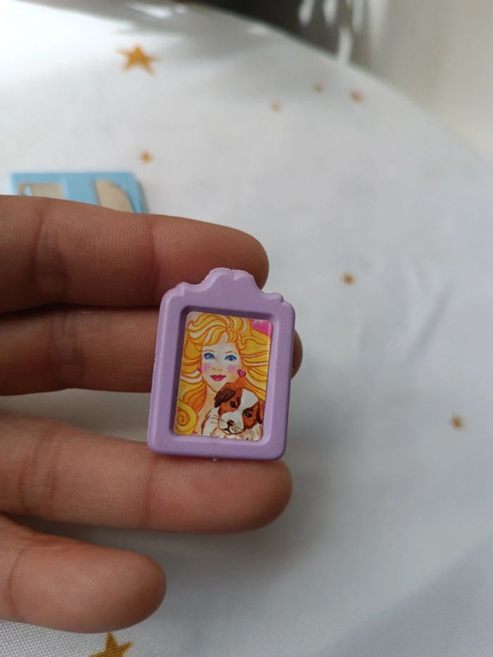 Cadre photo picture barbie mattel vintage bleu blue violet purple rose pink poupée doll mannequin - photo numéro 4