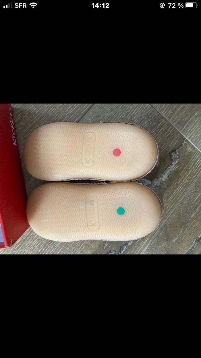 Kickers rose métal taille 23 - photo numéro 3