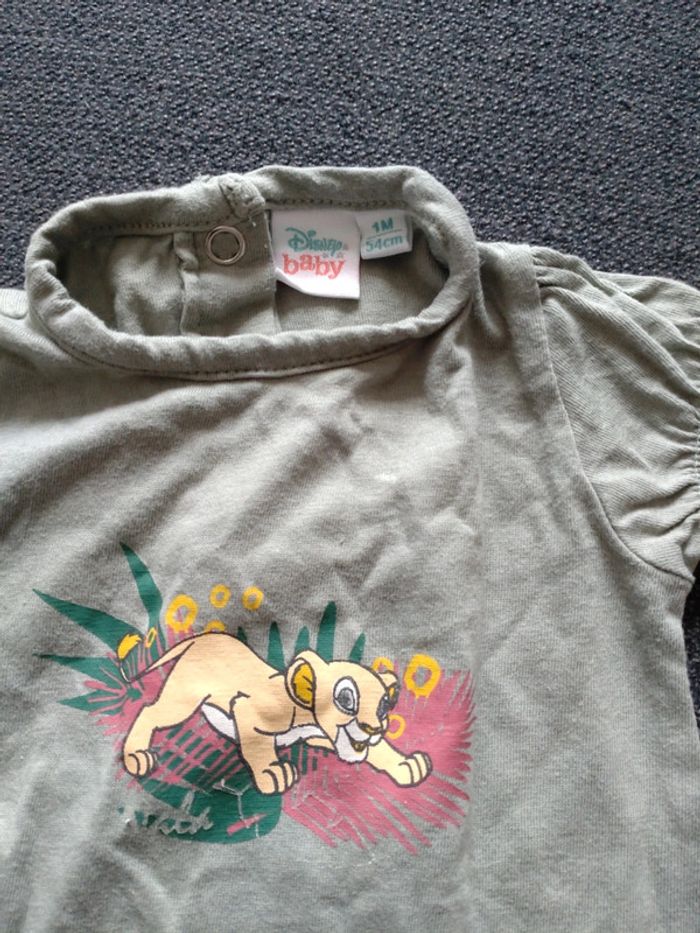 Combi short Disney baby Simba taille 1 mois - photo numéro 2