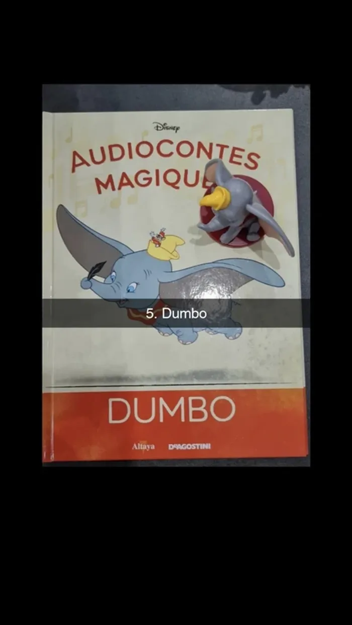 No5 audioconte Magique disney deagostini livre+figurine audio conte compte