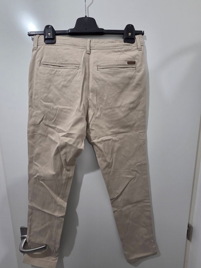 Pantalon Chino Crème - photo numéro 3