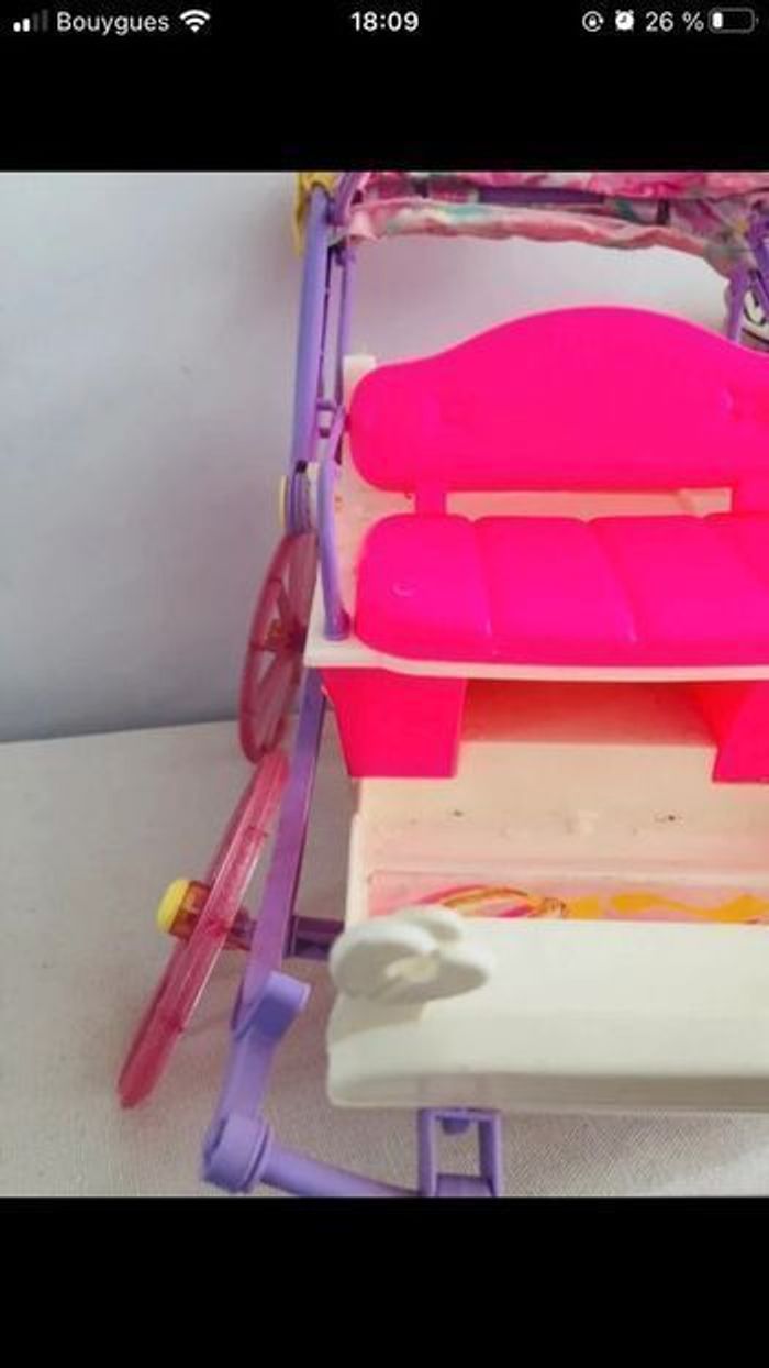 Barbie vintage années 90 cheval et sa calèche - photo numéro 6