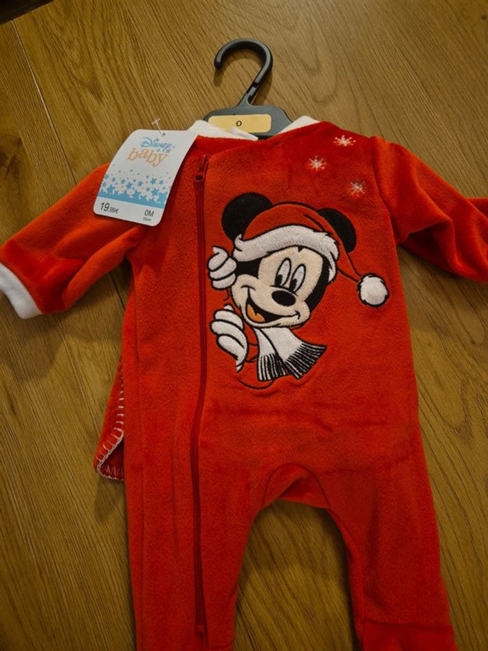 Pyjama mickey disney noel naissance 50 cm neuf - photo numéro 2