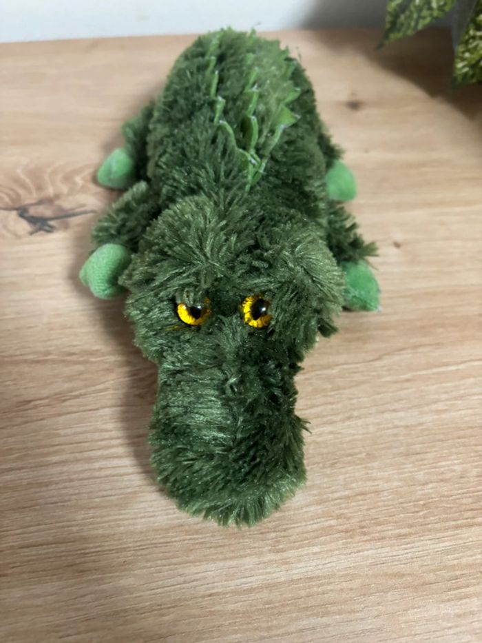 Doudou crocodile vert jaune  Aurora 28 cm - photo numéro 3