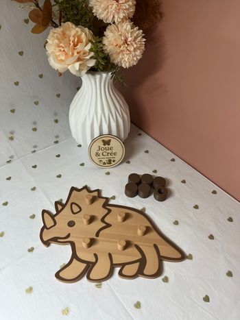 Jeu enfant dinosaure à visser – activité motricité fine Montessori 