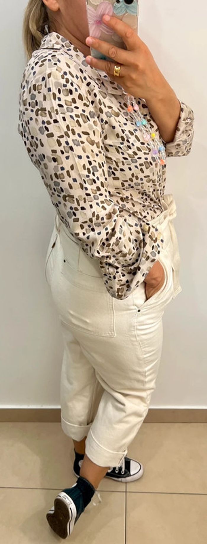 Chemise En Soie Imprimée Taille 36-38 - photo numéro 7