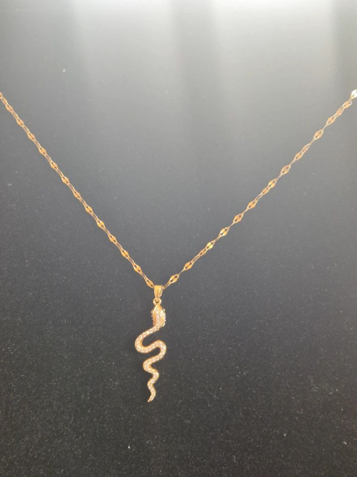 Collier femme acier sepent scintillant - photo numéro 3