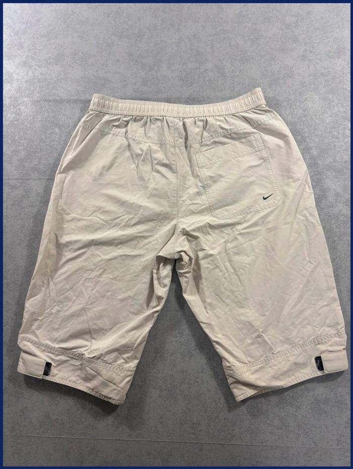 Short Nike Vintage y2k beige logo brodé noir Taille M - photo numéro 7
