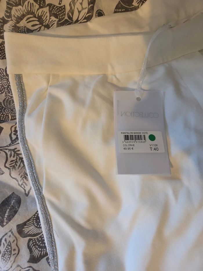 Pantalon blanc lpb neuf taille 40 - photo numéro 2