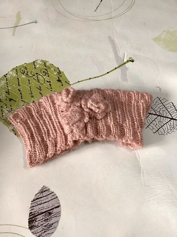 Bandeaux tête chaud rose pailletée taille unique adulte